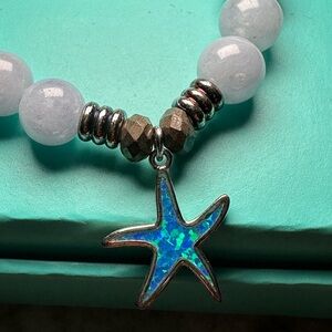 Silver Starfish Charm Bracelet